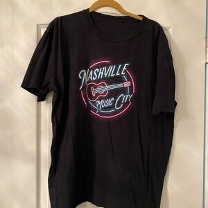 Nashville Music City Black T-Shirt